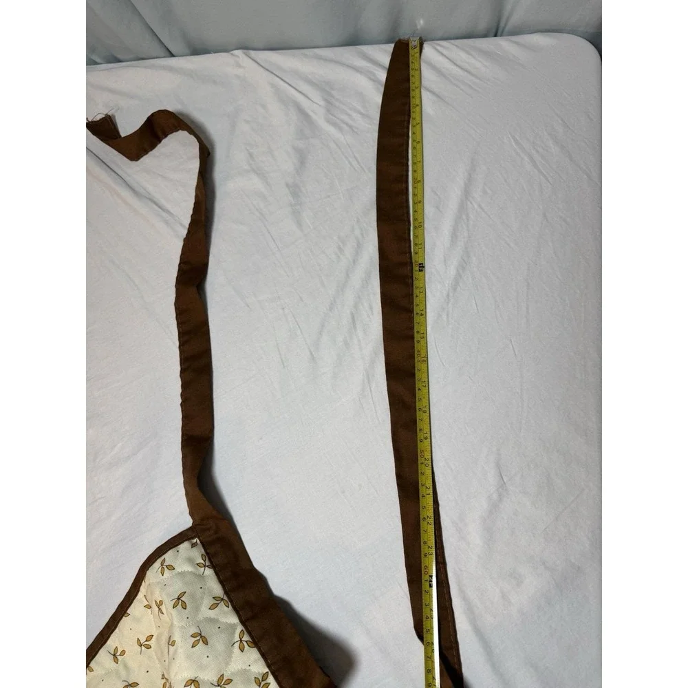 Vintage Half Apron Retro Ambrosia Apple Floral CSC 1979 Homesteading Ties